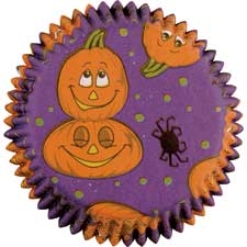 RETIRED Halloween Baking Cups - Smiling Pumpkin Standard