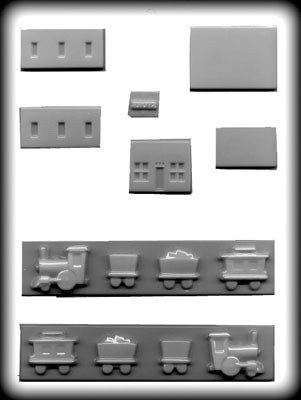 Christmas Hard Candy Mold - 3-D Country Store & Train