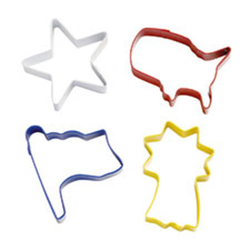 RETIRED Metal Cookie Cutter Set - Patriotic Colored