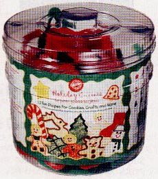 RETIRED Plastic Cookie Cutter Set - Holiday Canister