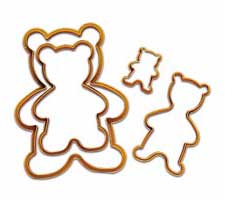 Plastic Cookie Cutter Set - Nesting Teddy Bear