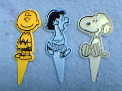 RETIRED Peanuts Cupcake Picks