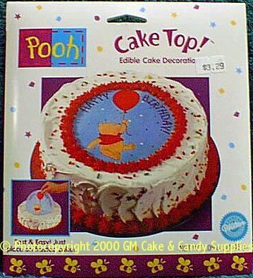 RETIRED Pooh Cake Top! Edible Cake Decoration