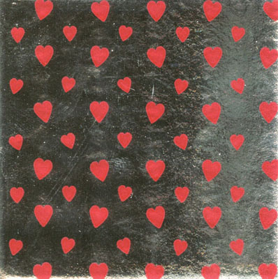 Foil Wrappers - Silver/Red Heart