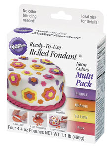 Rolled Fondant Neon Colors Multi-Pack