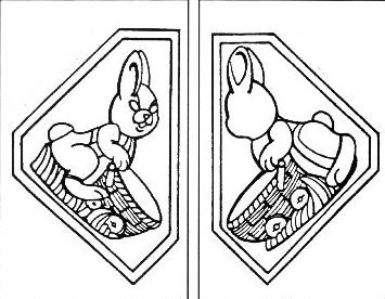 Easter Chocolate Mold - Rabbit with Basket Cart 4 1/4 in. Tall 5 oz.