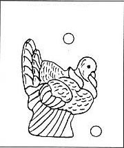 Thanksgiving Chocolate Mold - Small Turkey 2 1/4 in. tall 1 1/2 oz. (2 piece)