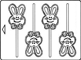 Easter Chocolate Sucker Mold - Small Mr. Bunny