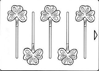 Shamrock Sucker Chocolate Mold