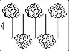 Halloween Chocolate Candy Mold - A Family of Happy Ghosts