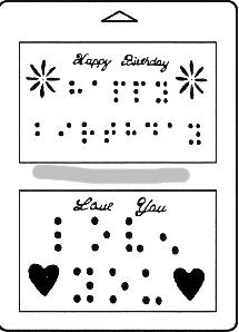 Happy Birthday/Love You Braille Cards Chocolate Mold