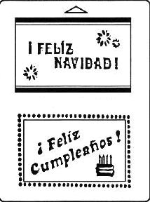 Chocolate Candy Mold - Spanish Merry Christmas/Happy Birthday Card