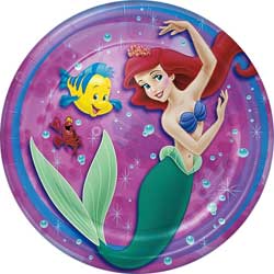 Little Mermaid Ariel Dinner Plates