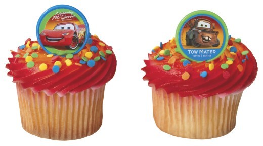 RETIRED Cupcake Rings - Cars Lightning McQueen and Tow Mater Rings