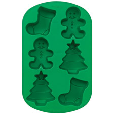 Christmas Silicone Mold - Mini Stocking / Gingerbread Boy / Tree