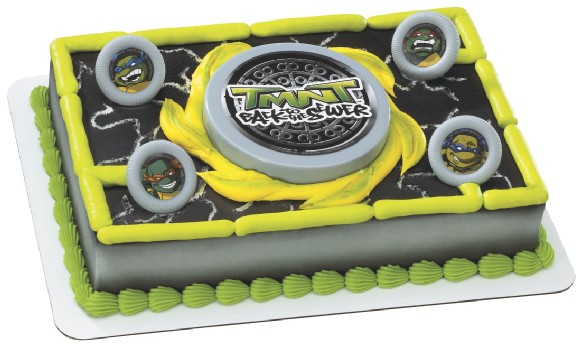 Teenage Mutant Ninja Turtles  Disk Launcher & Case  Cake Topper Set